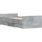 Kreveta s uzglavljem i podnožjem boja betona 90 x 200 cm | shoptok.hr