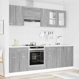  Kuhinjska jedinica Lyon 8 kom. Siva Sonoma Konstruirano drvo | shoptok.hr