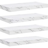  Polica na zidu Zidne 4 pcs Bijeli mramor 50 x 23,5 x 4 cm | Eponuda.com