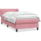 Box Spring krevet s madracem ružičasti 90x210 cm samt | shoptok.hr