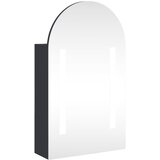  Kupaonski ormarić s ogledalom LED lučni sivi 42 x 13 x 70 cm | shoptok.hr