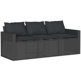  6-dijelni set vrtnih sofa s jastucima crni od poliratana | shoptok.hr