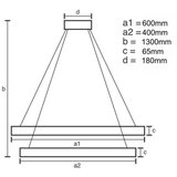  LED prigušiva luster na sajli LED/65W/230V 3000-6500K hrom + daljinski upravljač | Eponuda.com