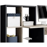 CARRYHOME pisalna miza leseni material antracit, barve hrasta | Shoptok.si