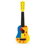 ECO TOYS drvena gitara za decu sa metalnim žicama cube yellow | ePonuda.com