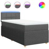  Krevet s oprugama i madracem tamnosivi 90 x 190 cm od tkanine | shoptok.hr
