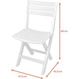 ProGarden Komodo set 4 zložljivih stolov belih | Shoptok.si