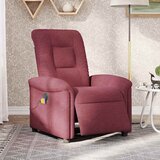 Maison Chic Električni masažni naslanjač - Relax naslanjač vinsko rdeče blago, (22134233) | Shoptok.si