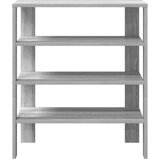 vidaXL Regal za čevlje siva sonoma 61x32x70 cm inženirski les | Shoptok.si
