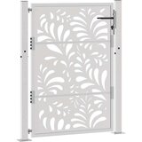vidaXL Vrtna vrata 105x130 cm otporni čelični valoviti dizajn | shoptok.hr