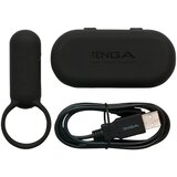 Tenga vibracijski prsten za penis Smart, crni | shoptok.hr