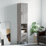 vidaXL Visoka omara siva sonoma 34,5x34x180 cm inženirski les | Shoptok.si
