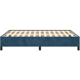 vidaXL Posteljni okvir temno moder 140x190 cm žamet | Shoptok.si
