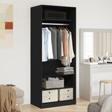 vidaXL Garderoba Črna hrast Paket 2 Črna hrast Inženirski les | Shoptok.si