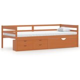 Furnova Posteljni okvir s predali in omaro medeno rjav 90x200 cm, (21935983) | Shoptok.si