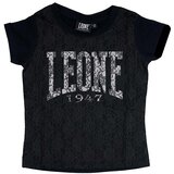 Leone 1947 Majice s kratkimi rokavi Girl T-Shirt Short Sleeves Lace Pink Girl Črna | Shoptok.si