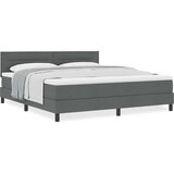 Box Spring Krevet s Madracem Tamnosiva 180x200 cm Tkanina | shoptok.hr