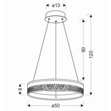 Lesnina XXXL VISEČA NIHALNA LED-SVETILKA Frozi 1900 lm 3000 K | Shoptok.si