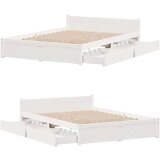 vidaXL Okvir kreveta bez madraca bijeli 150x200 cm od masivne borovine | shoptok.hr