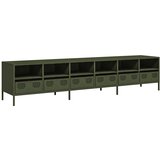 Furnova TV omarica olivno zelena 202x39x43,5 cm hladno valjano jeklo, (21924997) | Shoptok.si