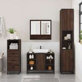 vidaXL 3-dijelni set kupaonskog namještaja boja smeđeg hrasta drveni | shoptok.hr
