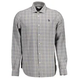 US POLO SHIRT LONG SLEEVE MAN GRAY