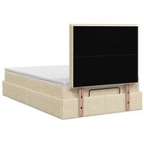  Krevet od pjene s madracem i LED-om Krem 120 x 200 cm Tkanina - Krem 120 x 200 cm Dizajn linija | shoptok.hr