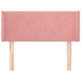  Uzglavlje s ušima ružičasto 93x16x78/88 cm baršunasto | shoptok.hr