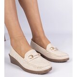 Gemre Cream women's wedge loafers Sameri | Shoptok.si