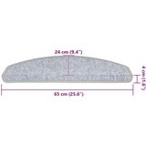 vidaXL Prostirke za stepenice 30 kom svijetlosive 65x24x4 cm | shoptok.hr
