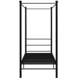  Okvir za krevet s nadstrešnicom crni metalni 90 x 200 cm | shoptok.hr