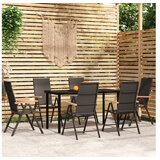  7-dijelni vrtni blagovaonski set crni | shoptok.hr