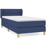 Maison Chic Box spring postelja - Vzmetna postelja z vzmetnico modra 90x200 cm blago SL7191, (21886934) | Shoptok.si