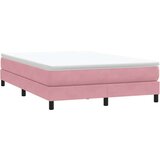 Box spring postelja brez vzmetnico roza 140x220 cm žamet, (21792065) | Shoptok.si