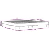  Okvir kreveta boja hrasta 180x200 cm konstruiranog drvo i metal | shoptok.hr
