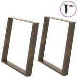 vidaXL noge za jedilno mizo u-oblika 2 kosa 100x(72-73) cm jeklo, (21828300) | Shoptok.si