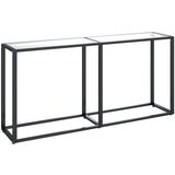 Maison Chic konzolna miza - miza ob steni prozorna 160x35x75,5 cm kaljeno steklo, (21786394) Cene