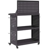  Količar za alate s policom Crna 65 x 35 x 111 cm Čelična vrata | shoptok.hr