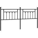  Metalno zamjensko uzglavlje crno 200 cm | shoptok.hr