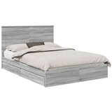  Okvir za krevet s ladicama Siva Sonoma 150 x 200 cm | shoptok.hr