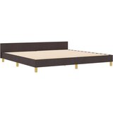  Postelja Temno Rjava 200x200 cm Tkanina, (22049262) | Shoptok.si