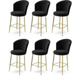 Hanah home Alte - Black, Gold BlackGold Bar Stool Set (6 Pieces) | ePonuda.com