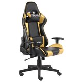 vidaXL Vrtljiv gaming stol zlat PVC Cene