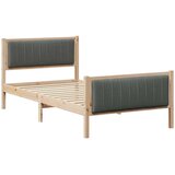  Okvir kreveta smeđe i tamnosivo 100 x 200 cm Masivna borovina | shoptok.hr