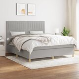 The Living Store Box spring postelja z vzmetnico svetlo siva 180x200 cm blago - Box Spring Postelja, (21503521) Cene