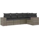 vidaXL 4-dijelni set vrtnih sofa od poliratana s jastucima sivi | shoptok.hr