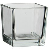 Staklena vaza (D x Š x V: 10 x 10 x 10 cm, Prozirno) | shoptok.hr