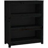 Maison Chic Knjižna omara - Knjižni regal črna 80x35x97 cm trdna borovina, (21726344) | Shoptok.si