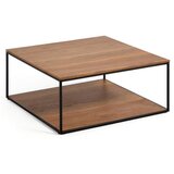Kave Home Smeđi stolić za kavu s pločom u drvenom dekoru oraha 80x80 cm Yona - | shoptok.hr