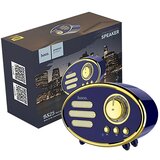 hoco. Zvučnik bežični, Bluetooth,retro, 1200 mAh, 5 h, 5 W, plava – BS25 Time, Bluetooth, retro, blue | Eponuda.ba